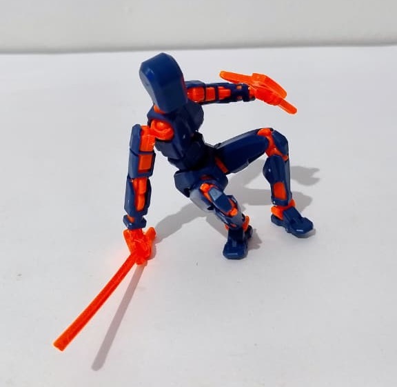Boneco Multi Articulado - Azul Laranja - Imagem 2